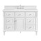 James Martin Vanities 48'' Single Vanity, Bright White w/ 3 CM White Zeus Quartz Top 424-V48-BW-3WZ - alternate 1